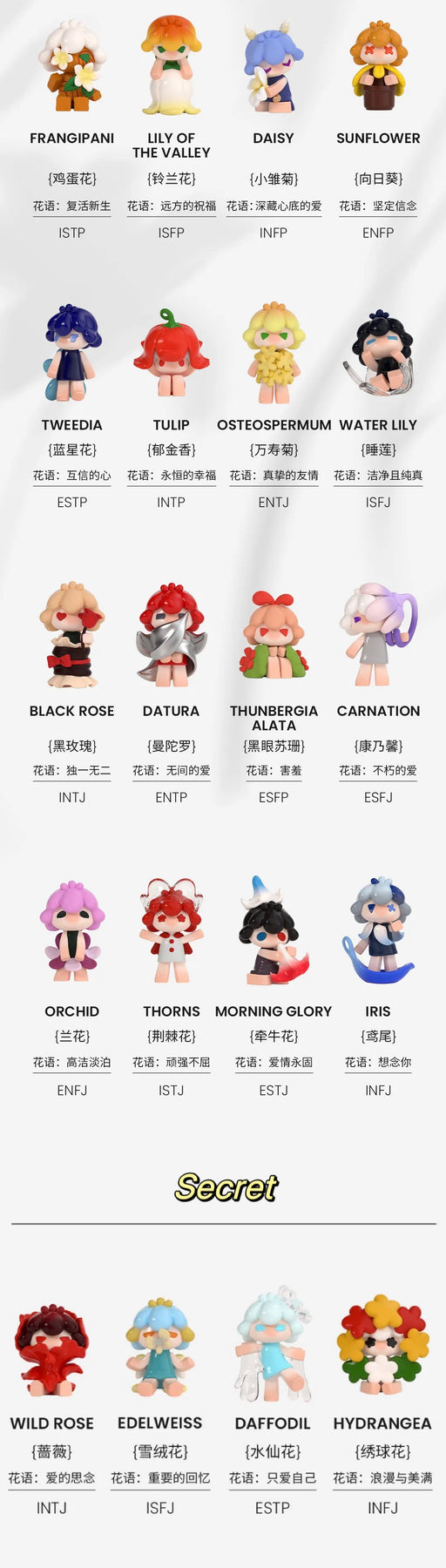 Soly MBTI Bean 2 - Secret Garden Series Mystery Box Blind Box Mini Bea ...