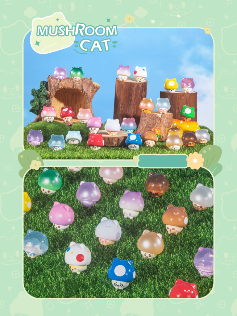 【106】Mushroom Cat Bean Charm Blind Bag