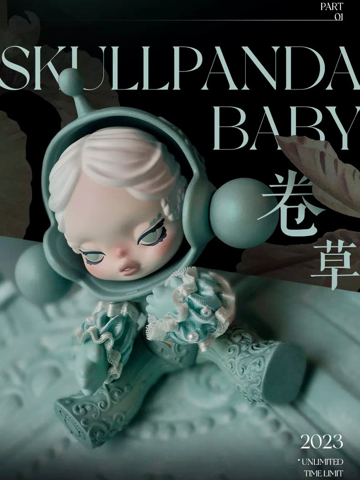 【Big Size】Skullpanda Baby 2023 - Curly Grass Spreading Flower Toy Figure
